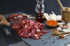 250 gr. Çemeni Sıyrılmış Pidelik ve Kuru Fasulyelik Pastırma